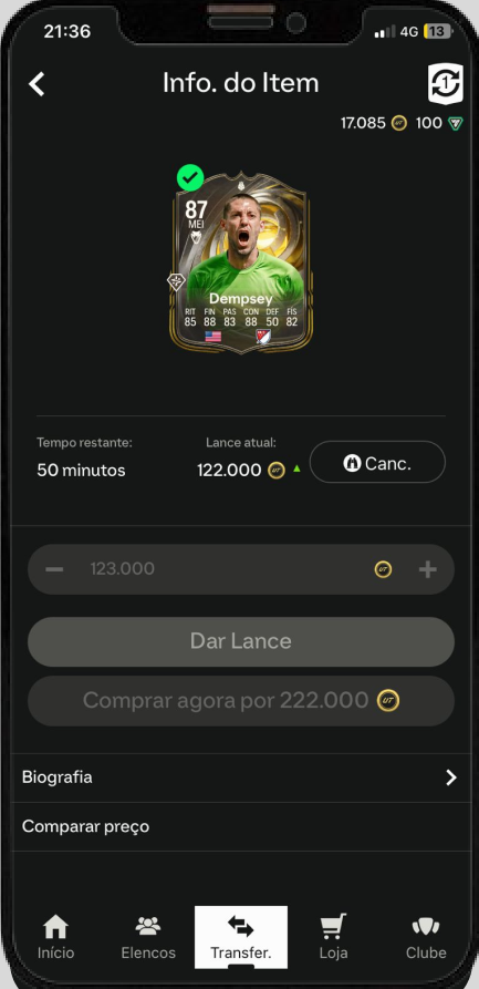 Imagem que mostra uma transação sendo feita
